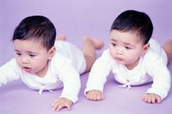 image of twin infants